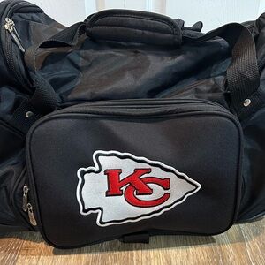 Kansas City Black Sports Rolling Duffel Bag